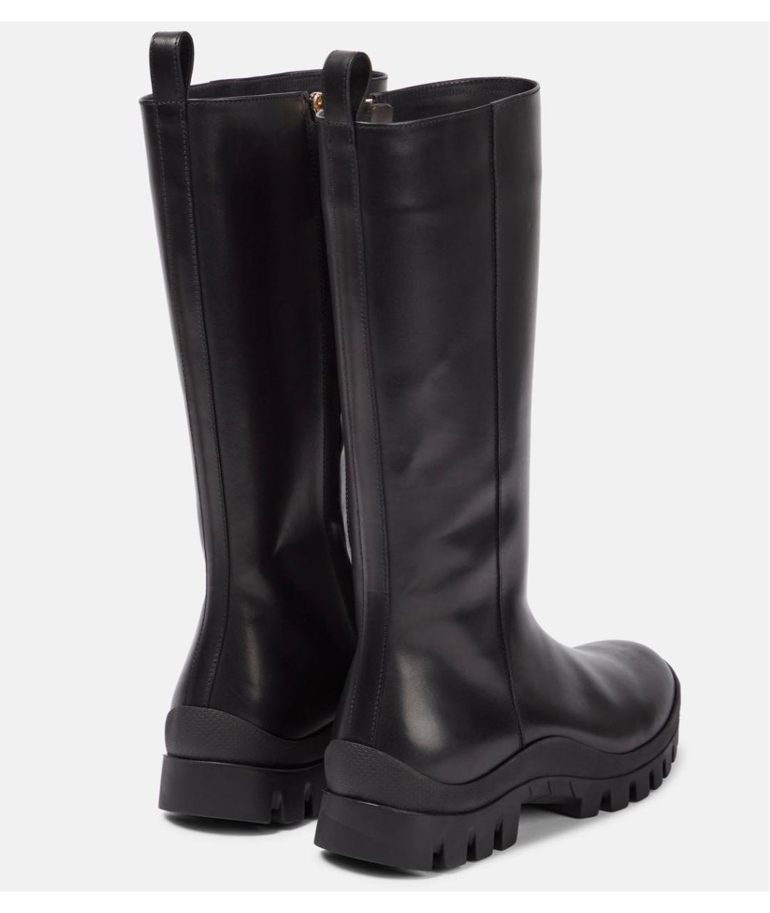 THE ROW Черные кожаные сапоги, фото 8