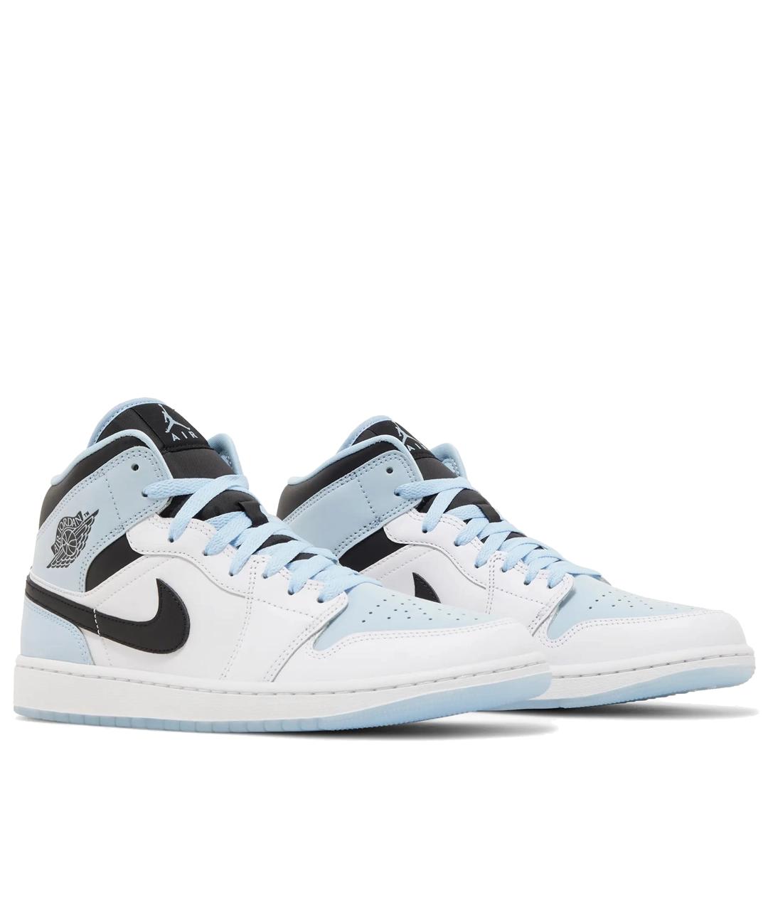 JORDAN Голубые кожаные кроссовки, фото 2