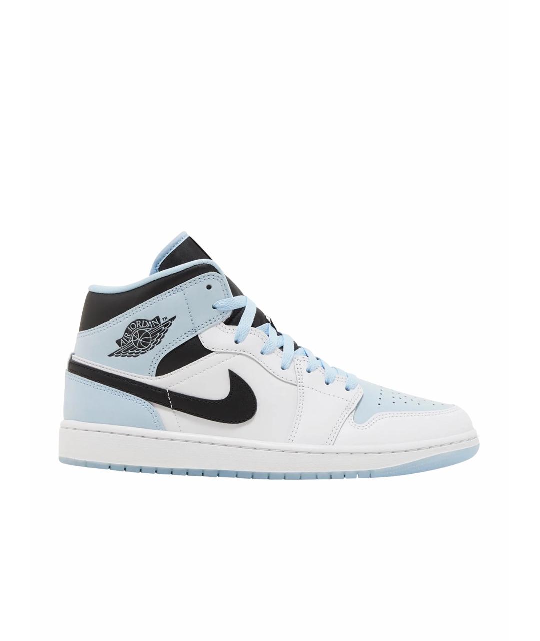 JORDAN Голубые кожаные кроссовки, фото 1