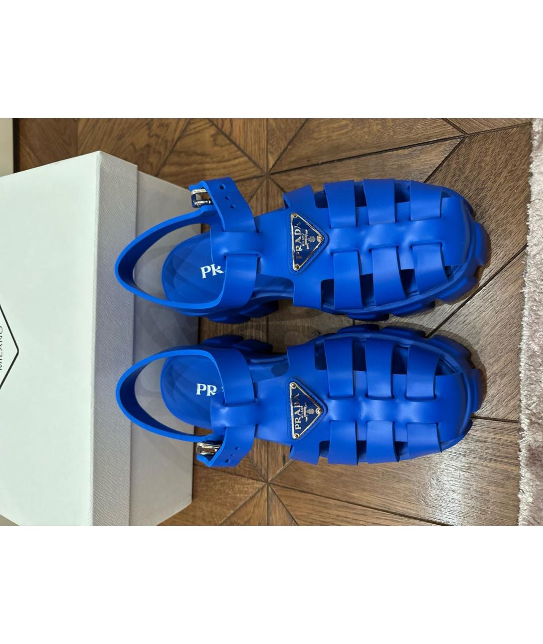 PRADA Синие сандалии, фото 2