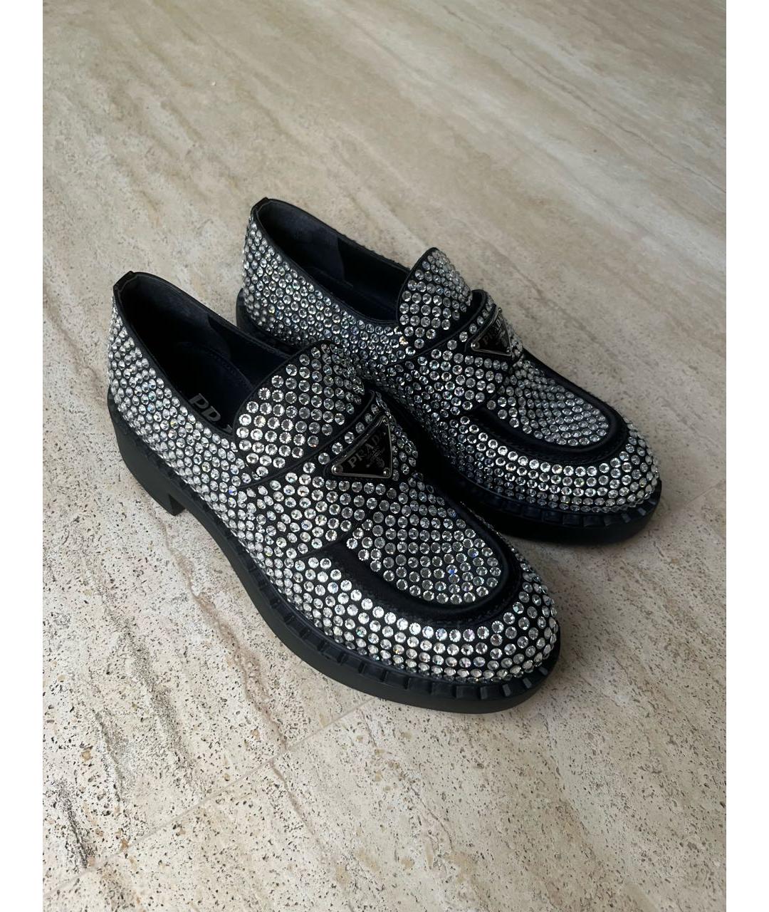 PRADA Черные кожаные лоферы, фото 6