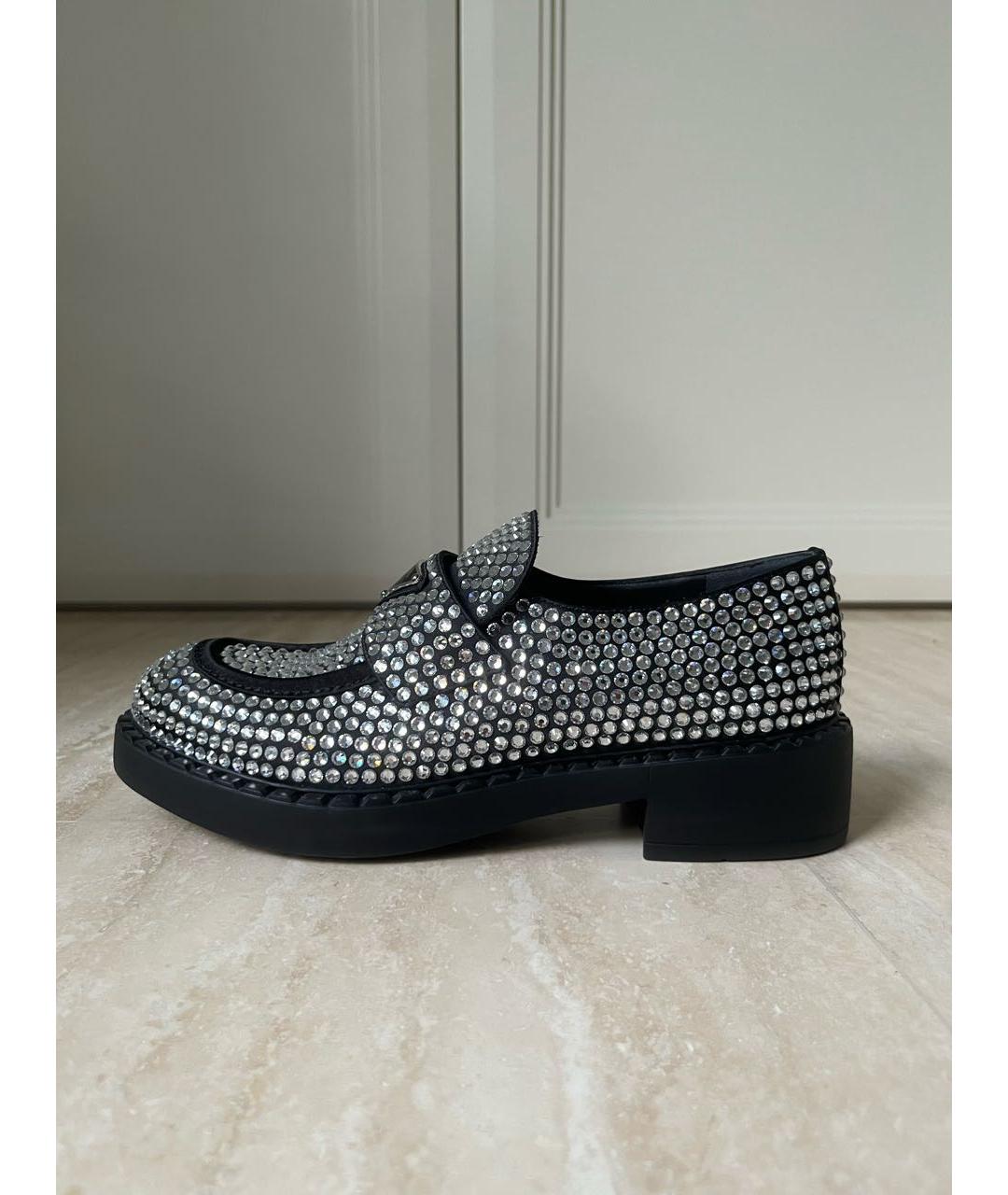 PRADA Черные кожаные лоферы, фото 8