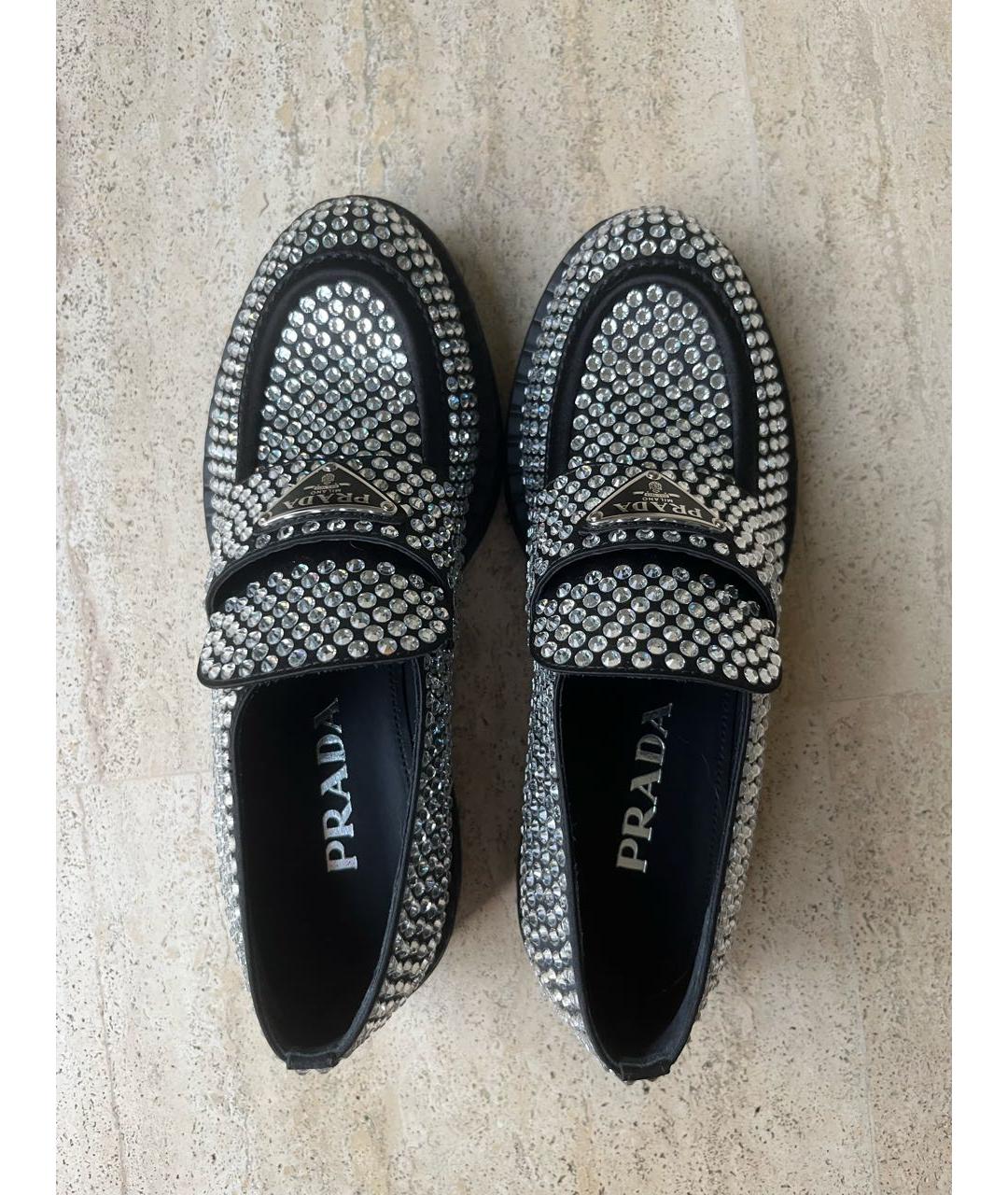 PRADA Черные кожаные лоферы, фото 3