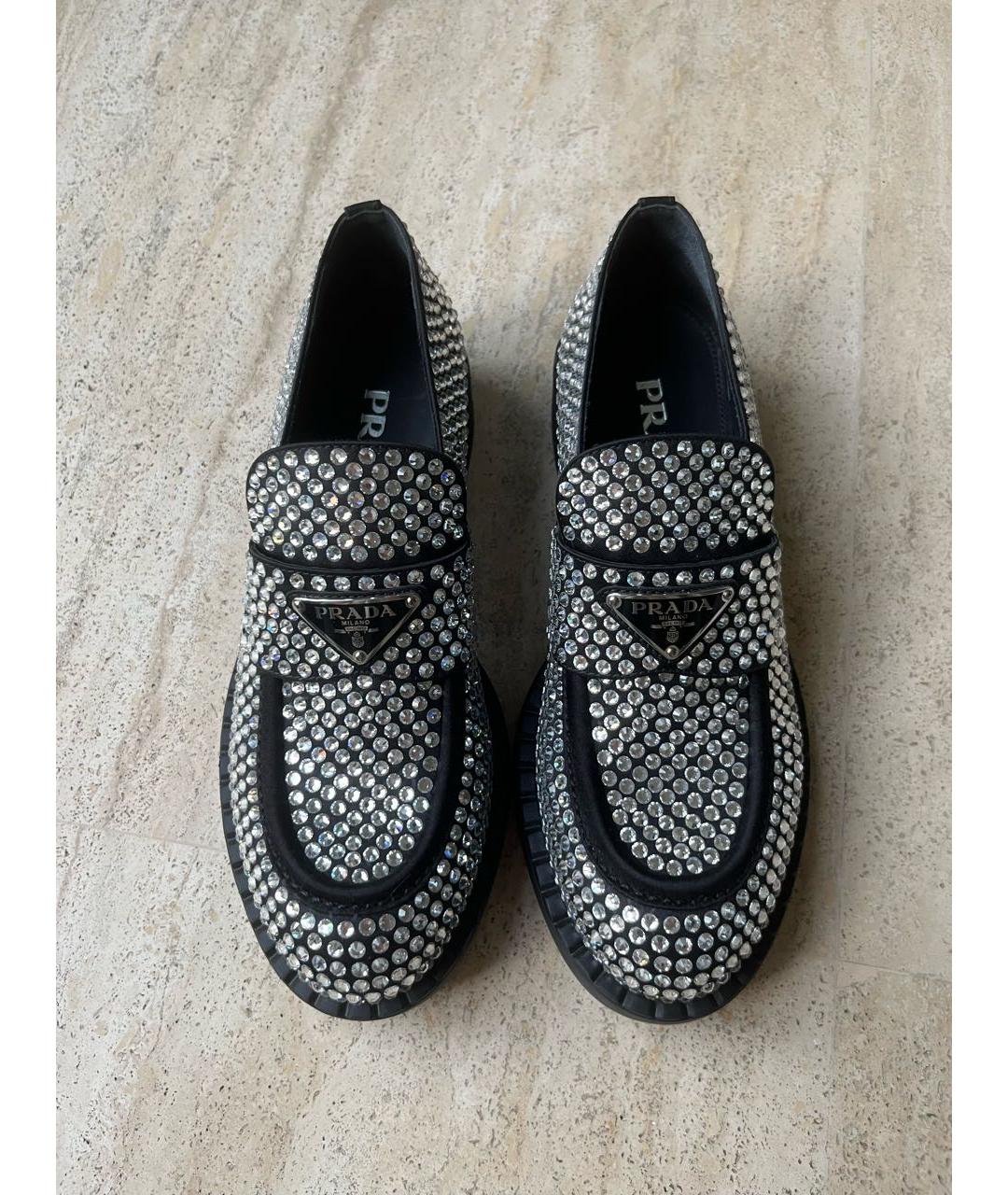 PRADA Черные кожаные лоферы, фото 2