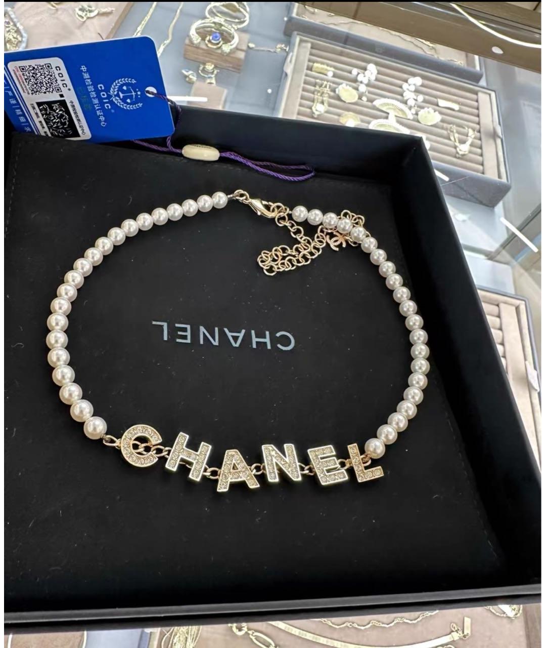 CHANEL Золотой жемчужный чокер, фото 2