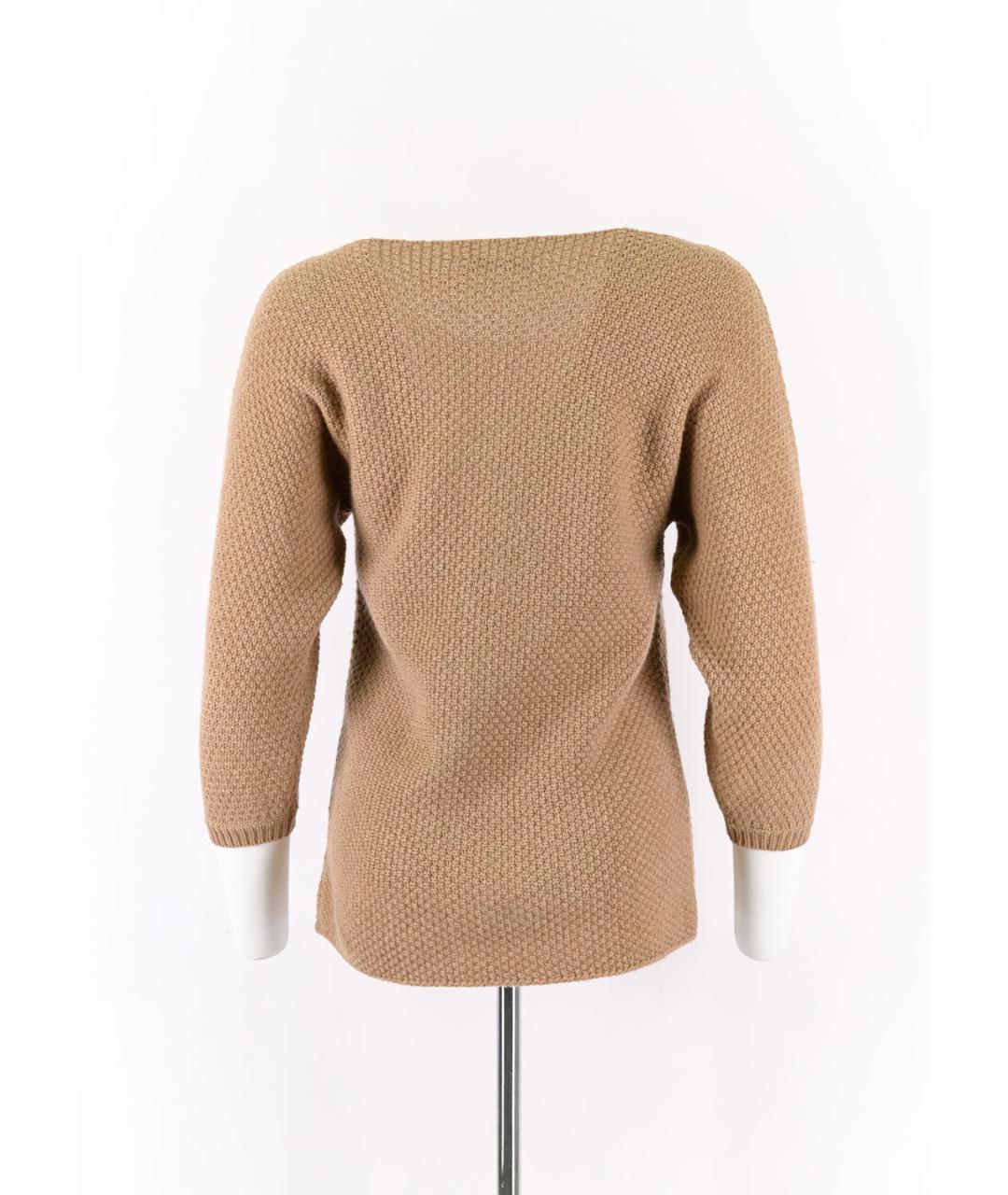 MAX MARA Бежевый шерстяной джемпер / свитер, фото 2