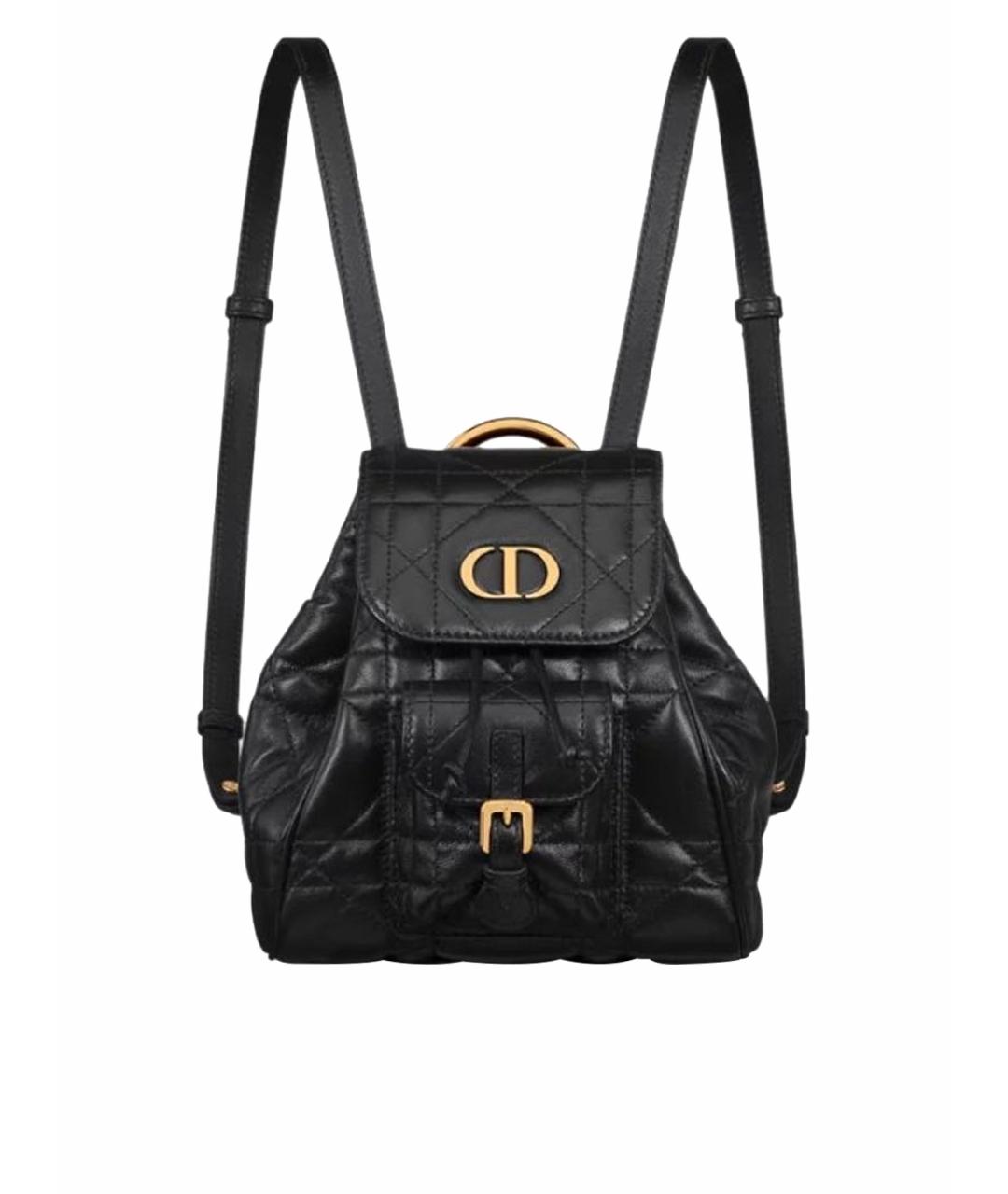 CHRISTIAN DIOR Черный кожаный рюкзак, фото 1