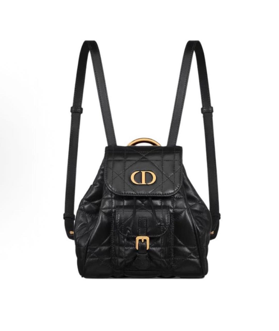 CHRISTIAN DIOR Черный кожаный рюкзак, фото 9