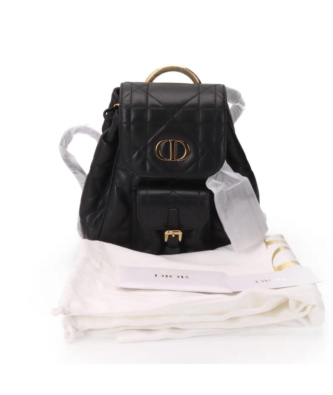 CHRISTIAN DIOR Черный кожаный рюкзак, фото 2