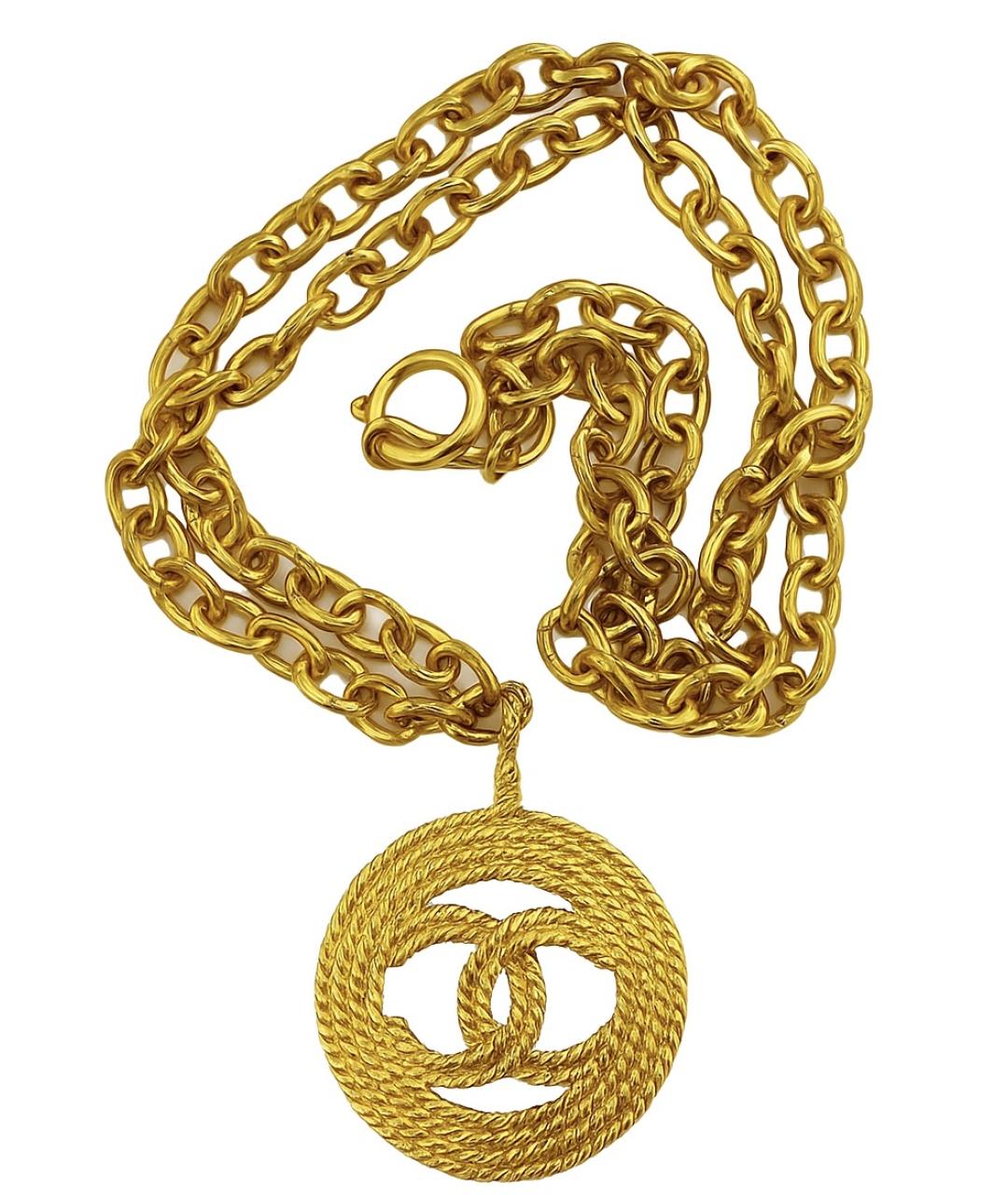 CHANEL Золотое металлическое колье, фото 1
