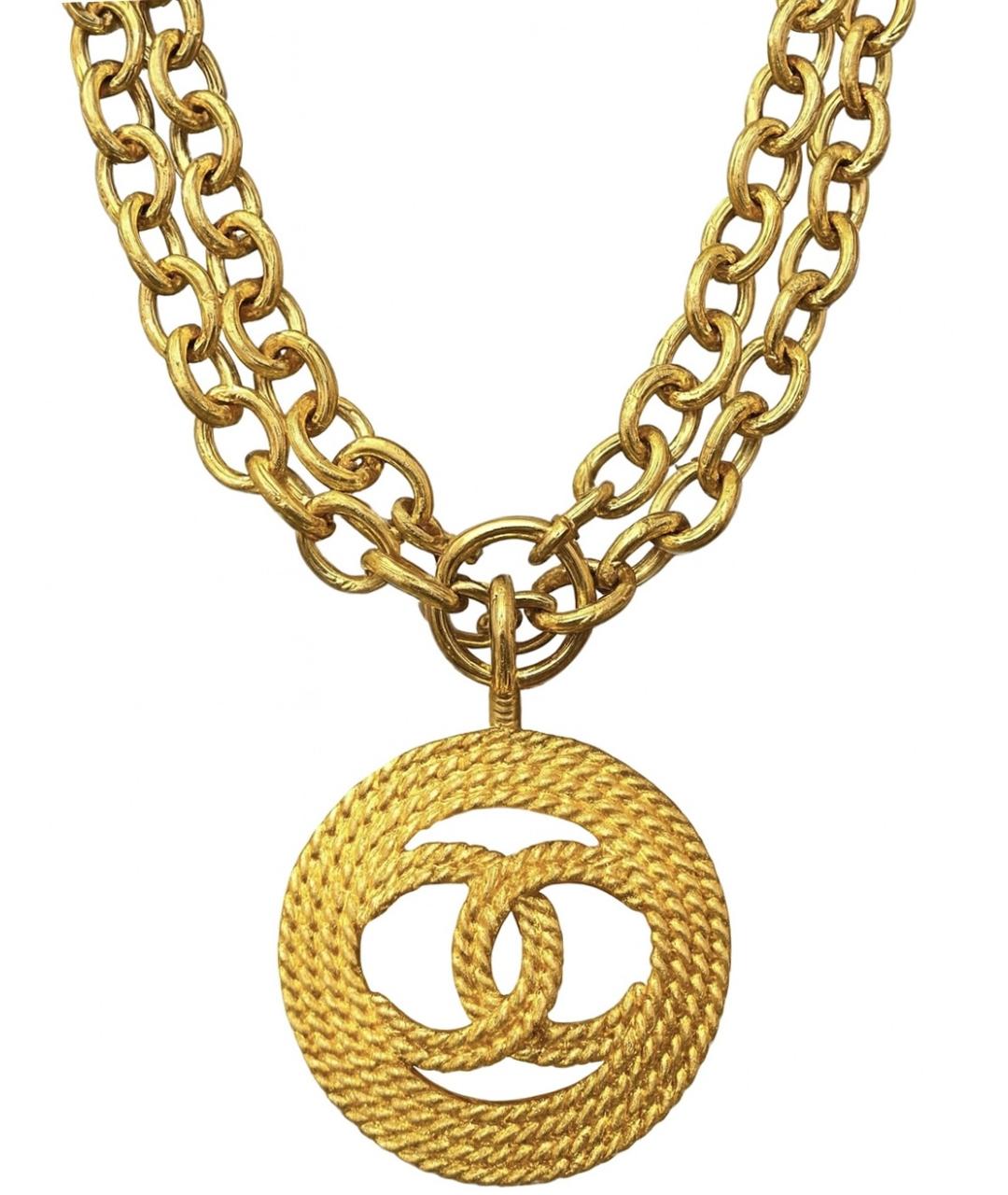 CHANEL Золотое металлическое колье, фото 1