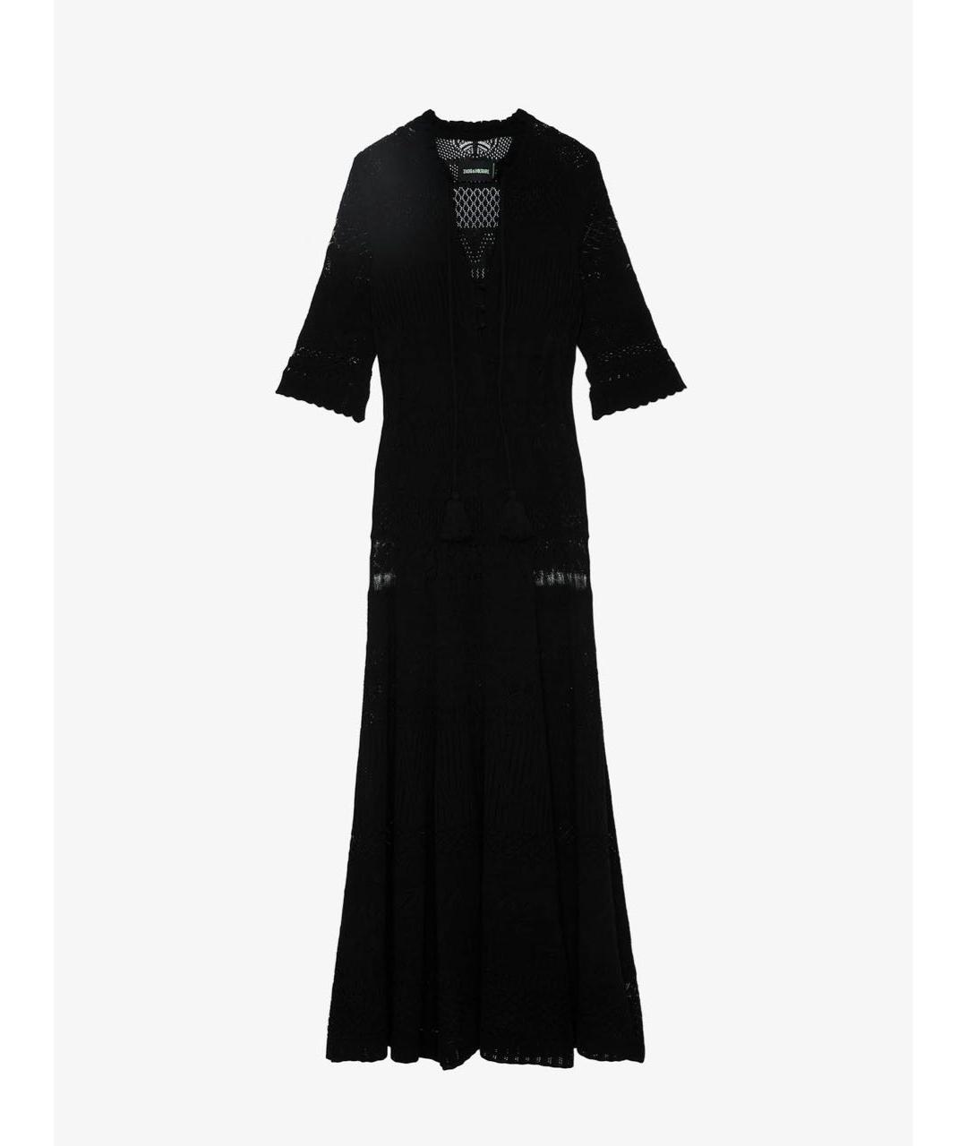 ZADIG & VOLTAIRE Черное хлопковое повседневное платье, фото 5