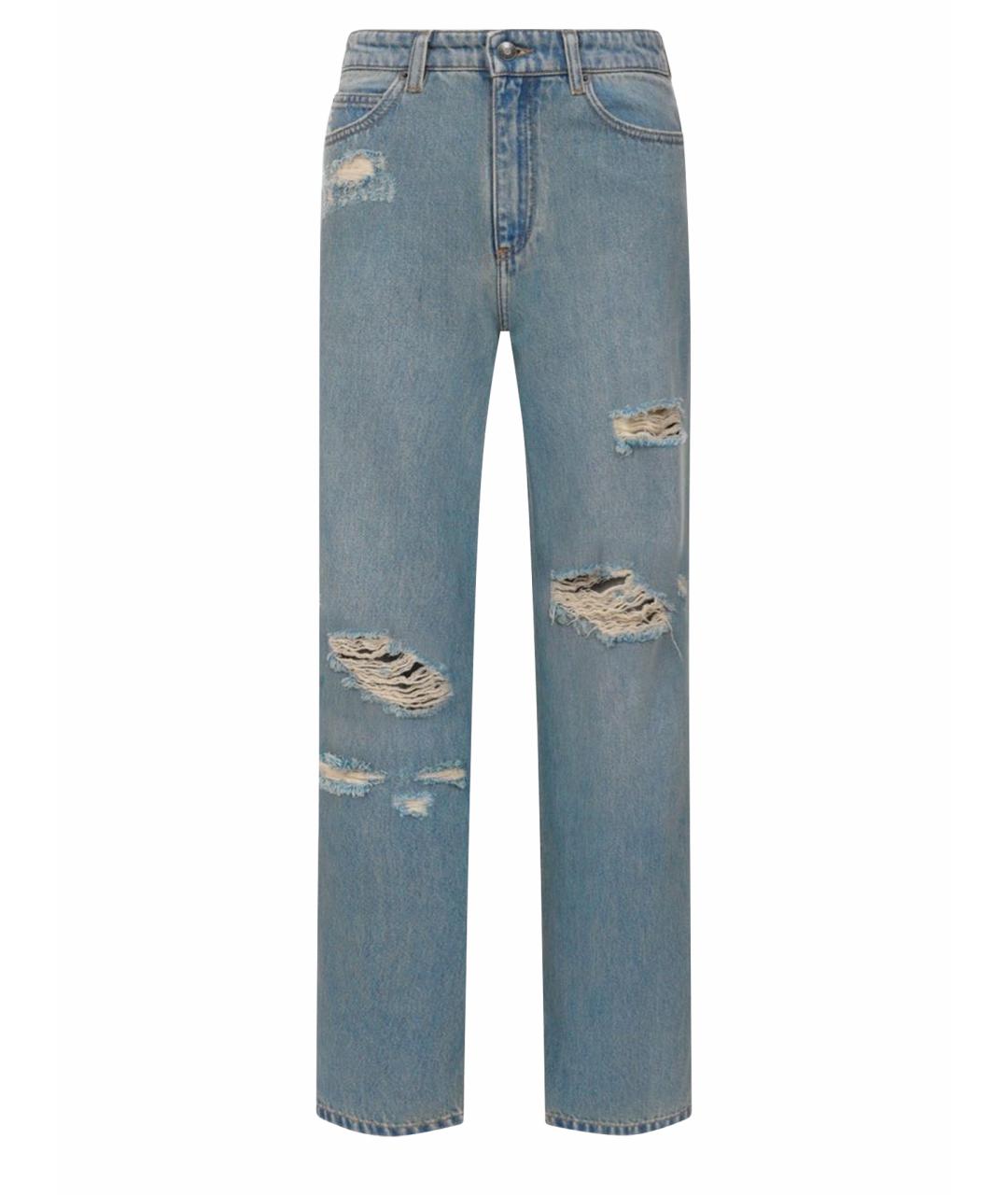 ZADIG & VOLTAIRE Голубые хлопковые прямые джинсы, фото 1