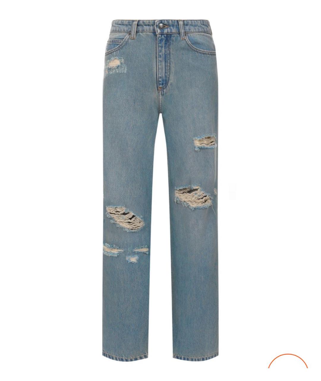 ZADIG & VOLTAIRE Голубые хлопковые прямые джинсы, фото 5