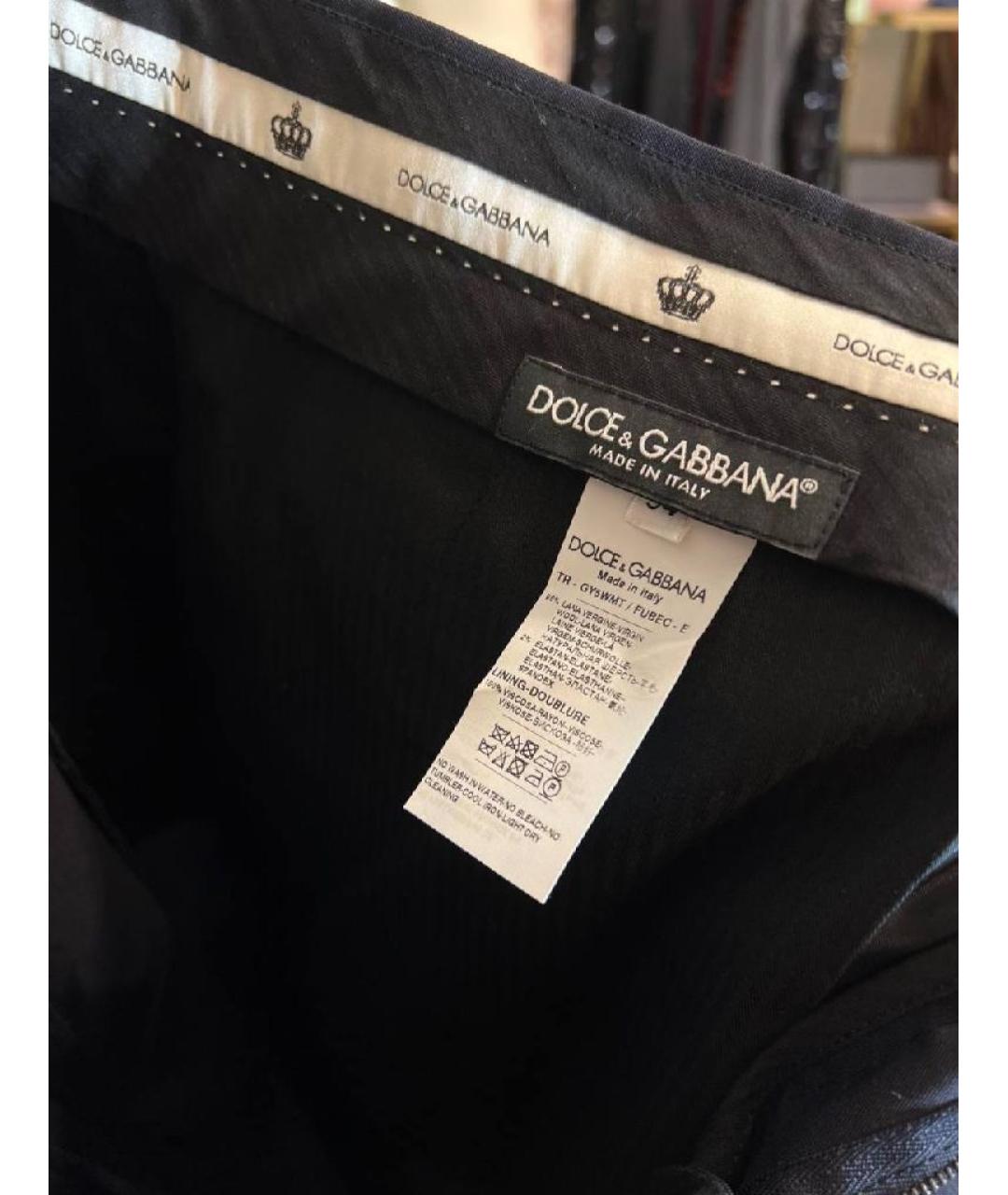 DOLCE&GABBANA Черные брюки узкие, фото 3
