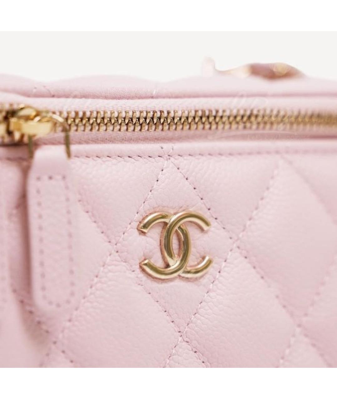 CHANEL Розовая кожаная сумка через плечо, фото 4