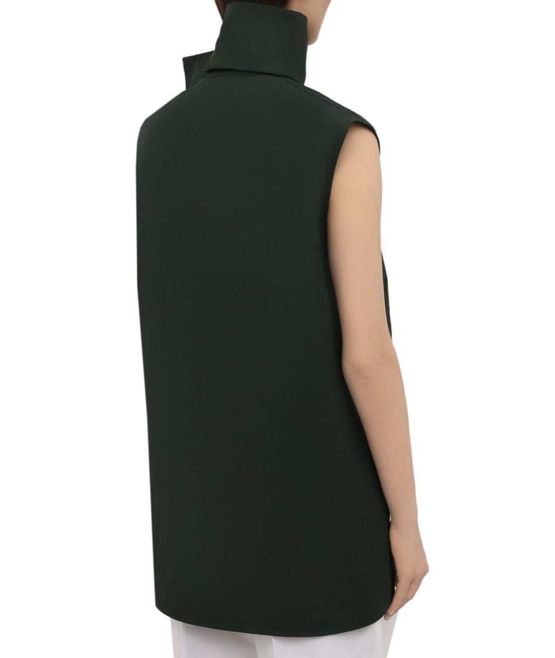 JIL SANDER Зеленая хлопковая блузы, фото 2