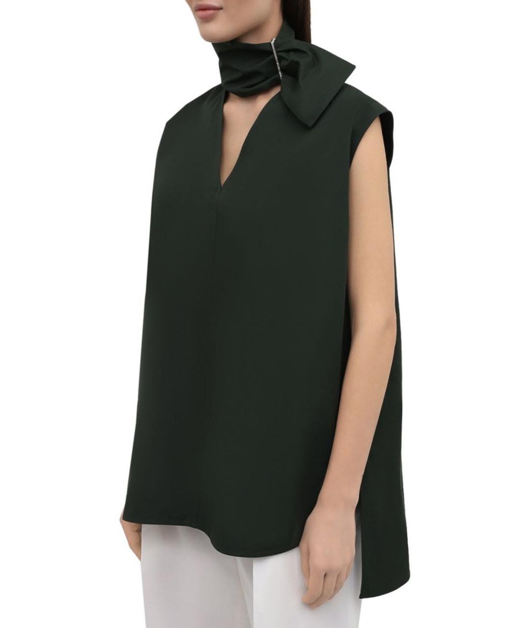 JIL SANDER Зеленая хлопковая блузы, фото 8