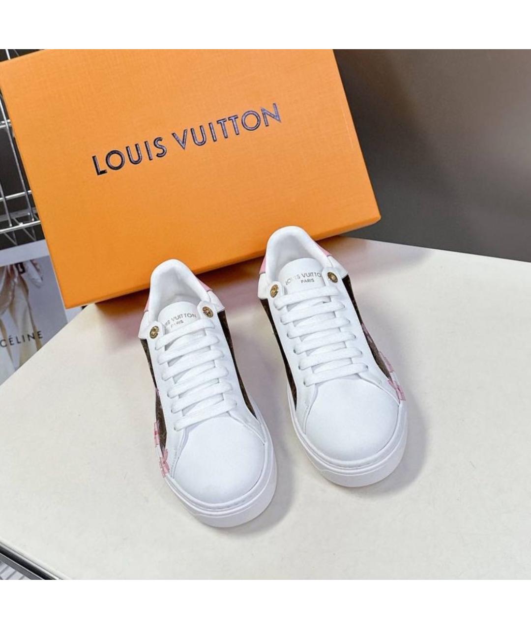 LOUIS VUITTON Белые кожаные кеды, фото 3