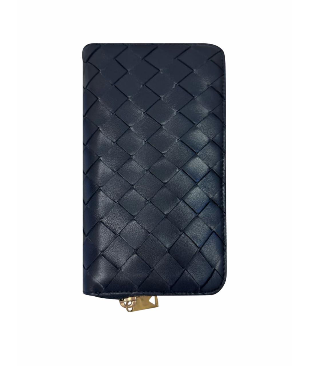 BOTTEGA VENETA Черный кожаный кошелек, фото 1