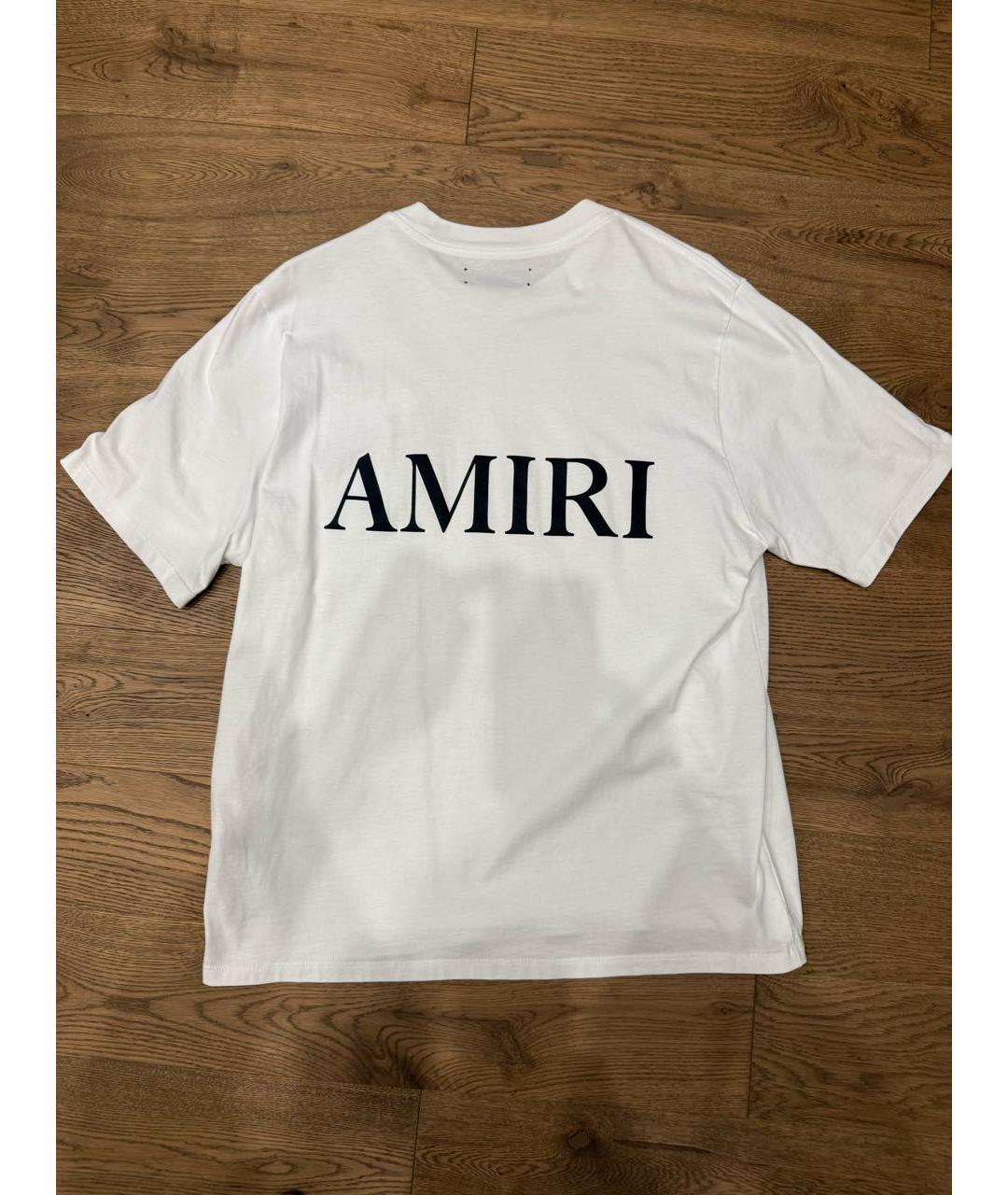 AMIRI Белая хлопковая футболка, фото 2