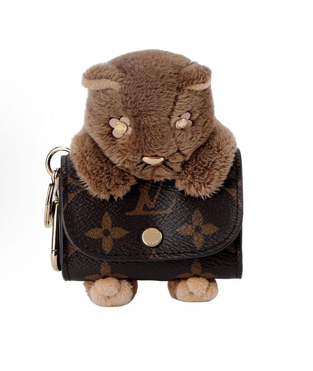 LOUIS VUITTON Коричневый брелок, фото 5