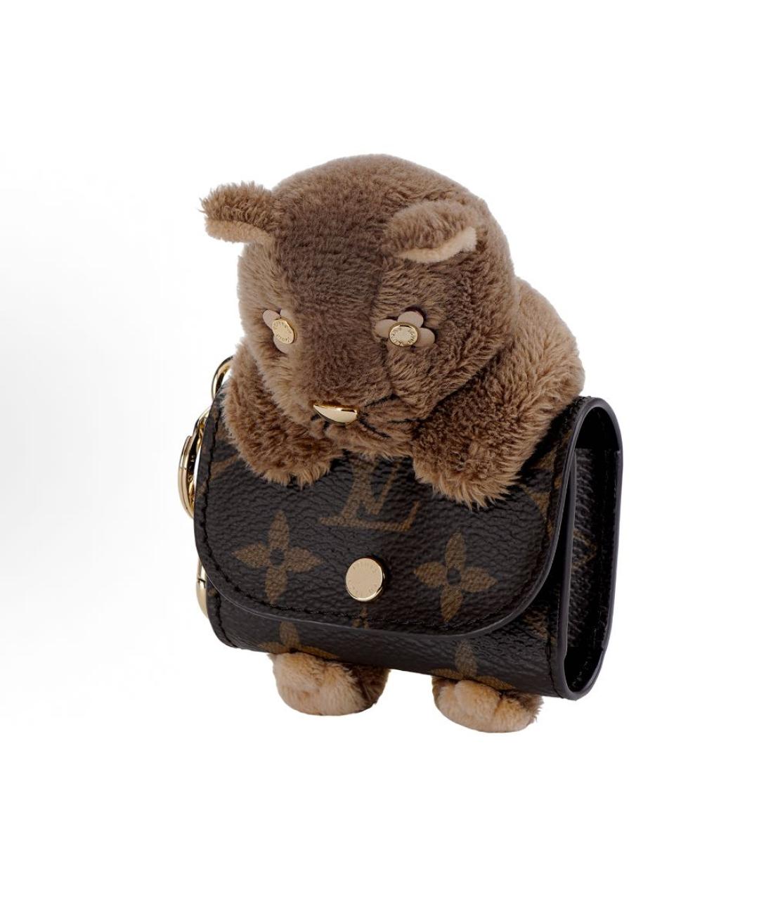 LOUIS VUITTON Коричневый брелок, фото 2