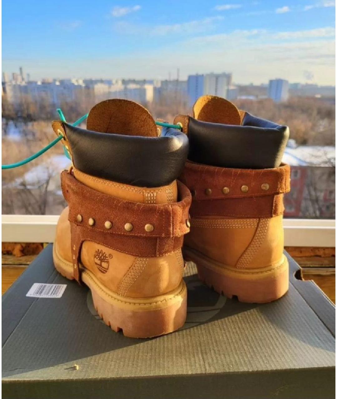 TIMBERLAND Оранжевое замшевые высокие ботинки, фото 4