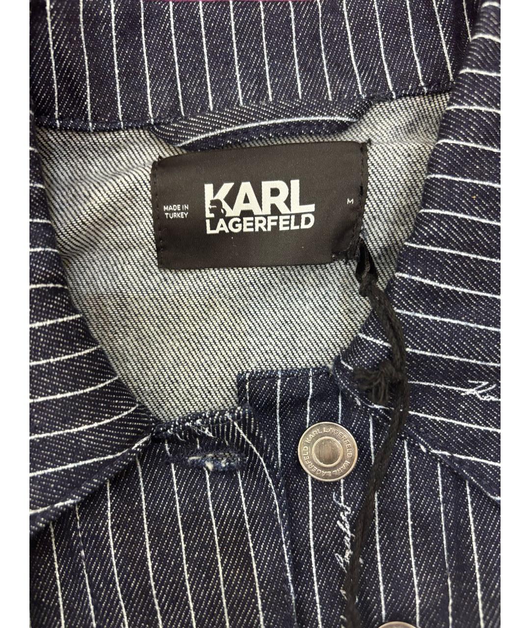 KARL LAGERFELD Темно-синяя деним куртка, фото 3