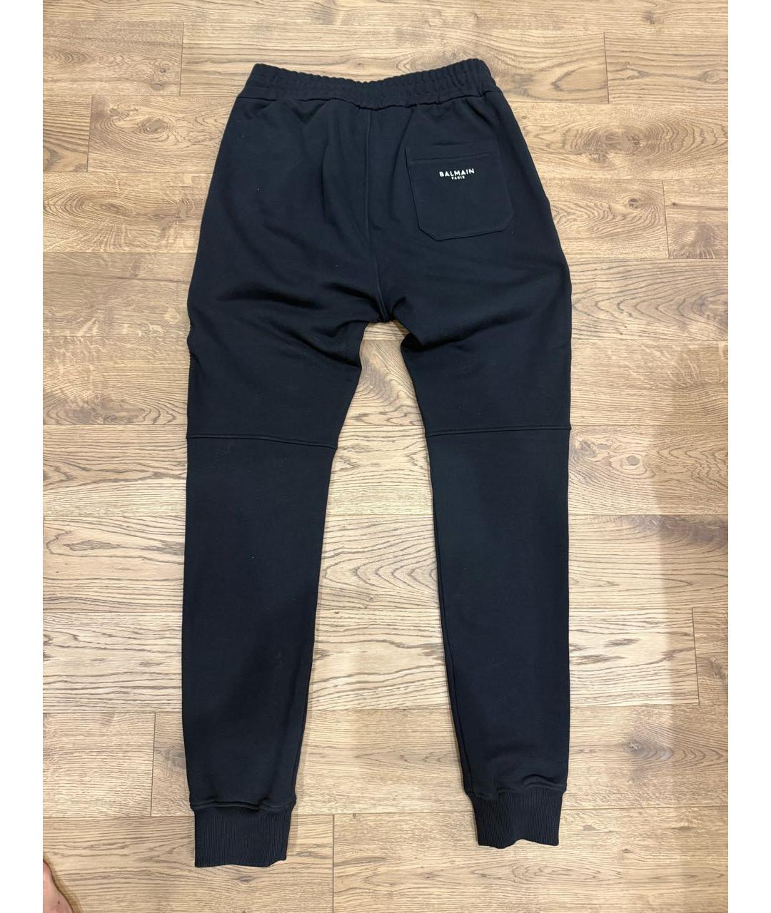 BALMAIN Черный хлопковый спортивный костюм, фото 2