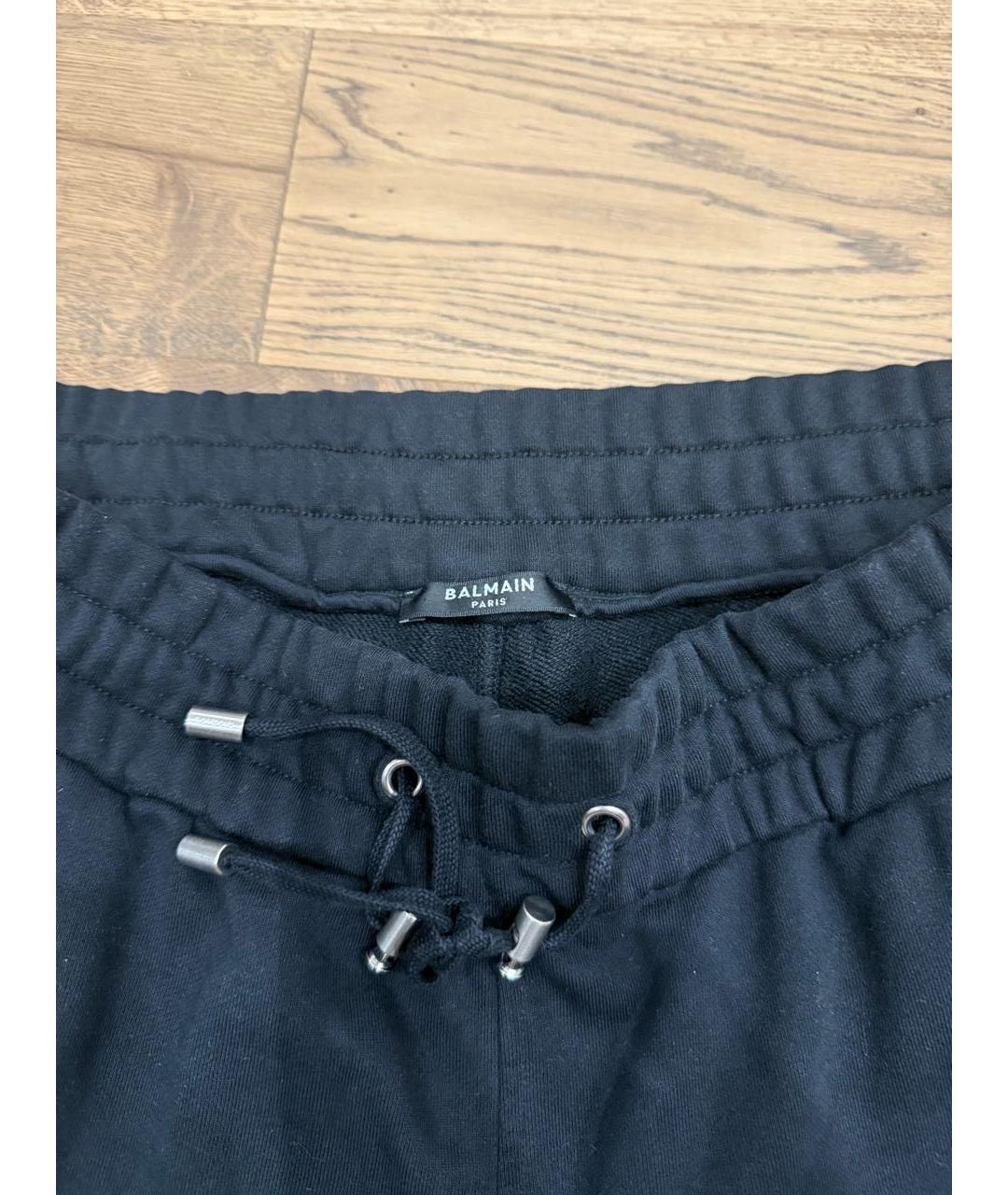 BALMAIN Черный хлопковый спортивный костюм, фото 3