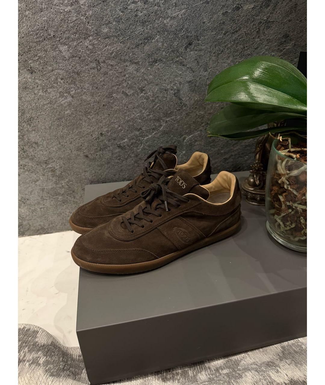 TOD'S Коричневые слипоны из искусственной кожи, фото 5
