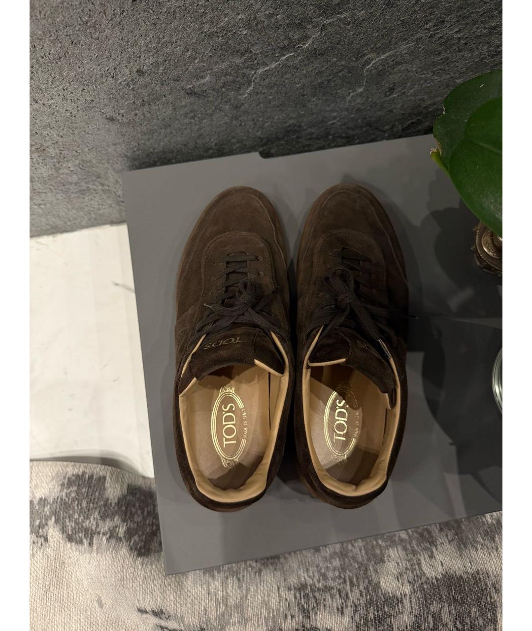 TOD'S Коричневые слипоны из искусственной кожи, фото 7