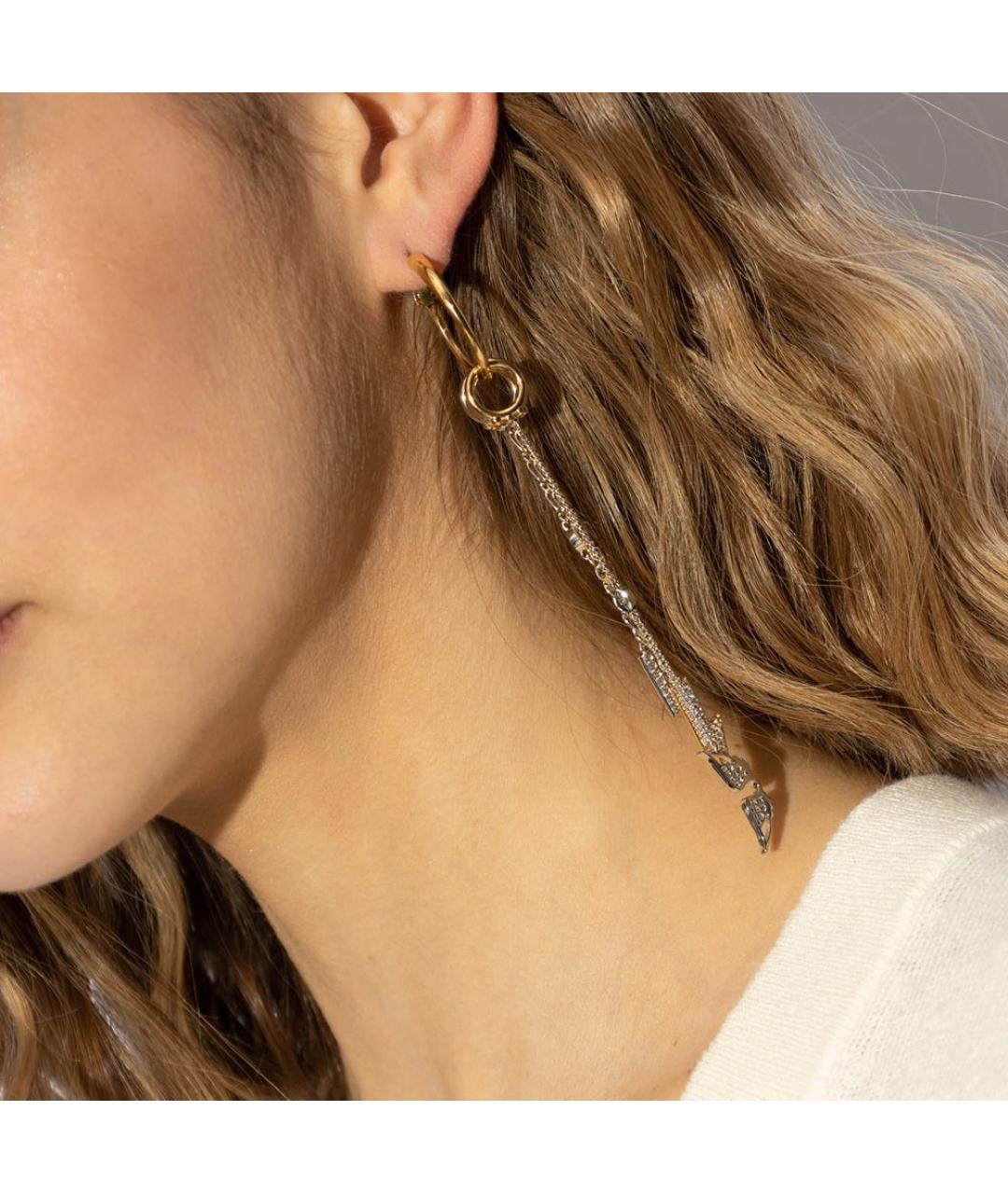 ZADIG & VOLTAIRE Золотые латунные серьги, фото 2