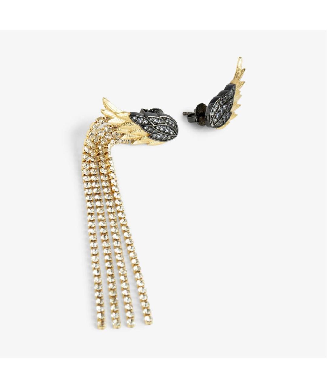 ZADIG & VOLTAIRE Золотые латунные серьги, фото 4
