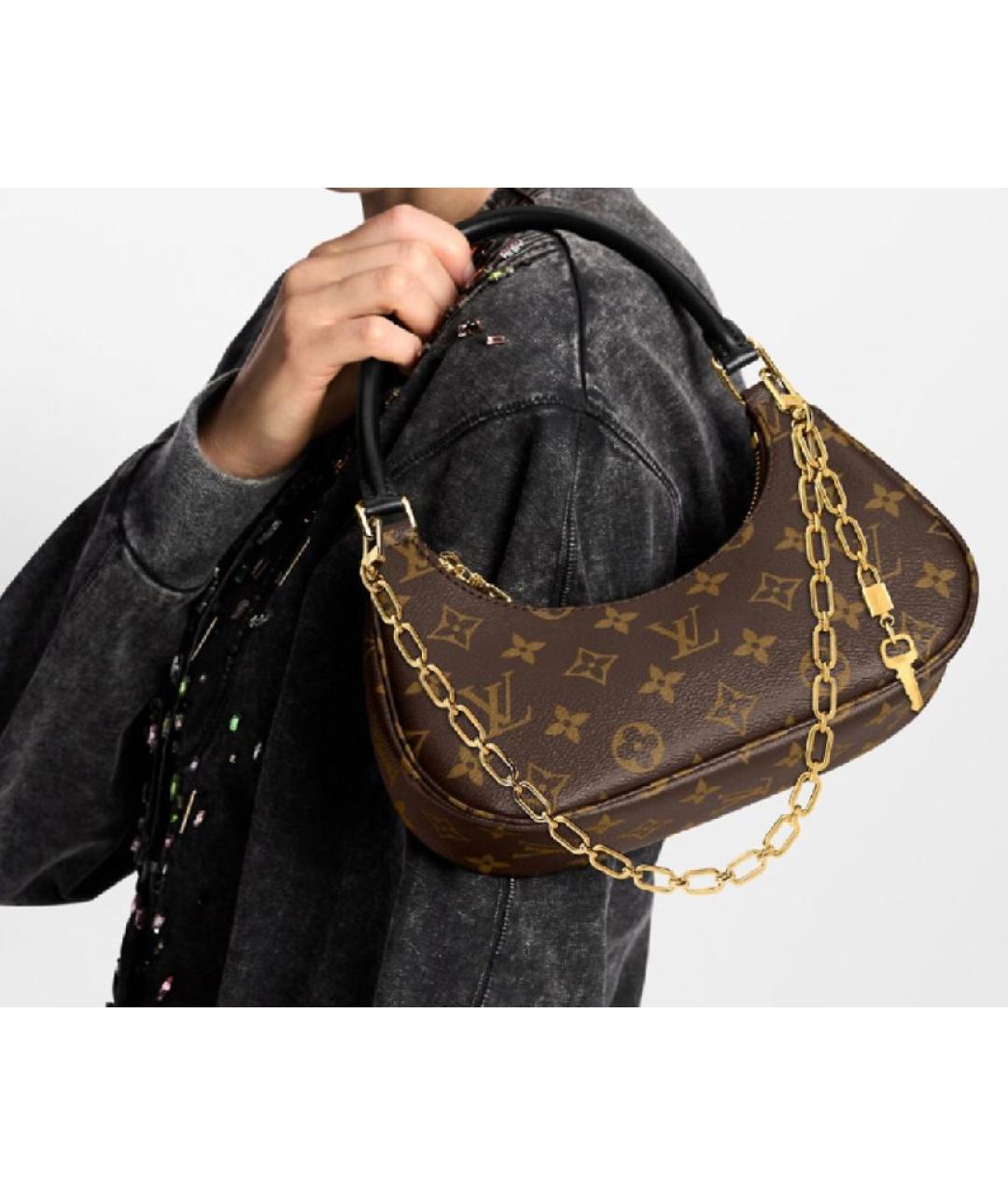 LOUIS VUITTON Кожаная сумка с короткими ручками, фото 7