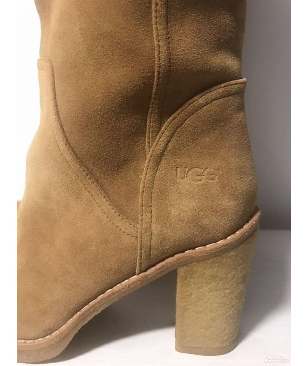 UGG AUSTRALIA Оранжевое замшевые сапоги, фото 3