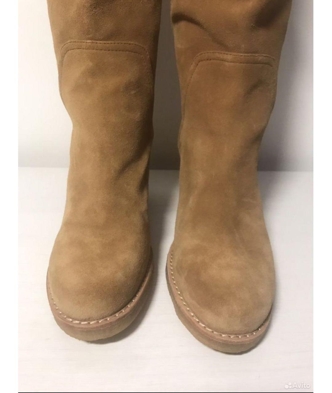 UGG AUSTRALIA Оранжевое замшевые сапоги, фото 2