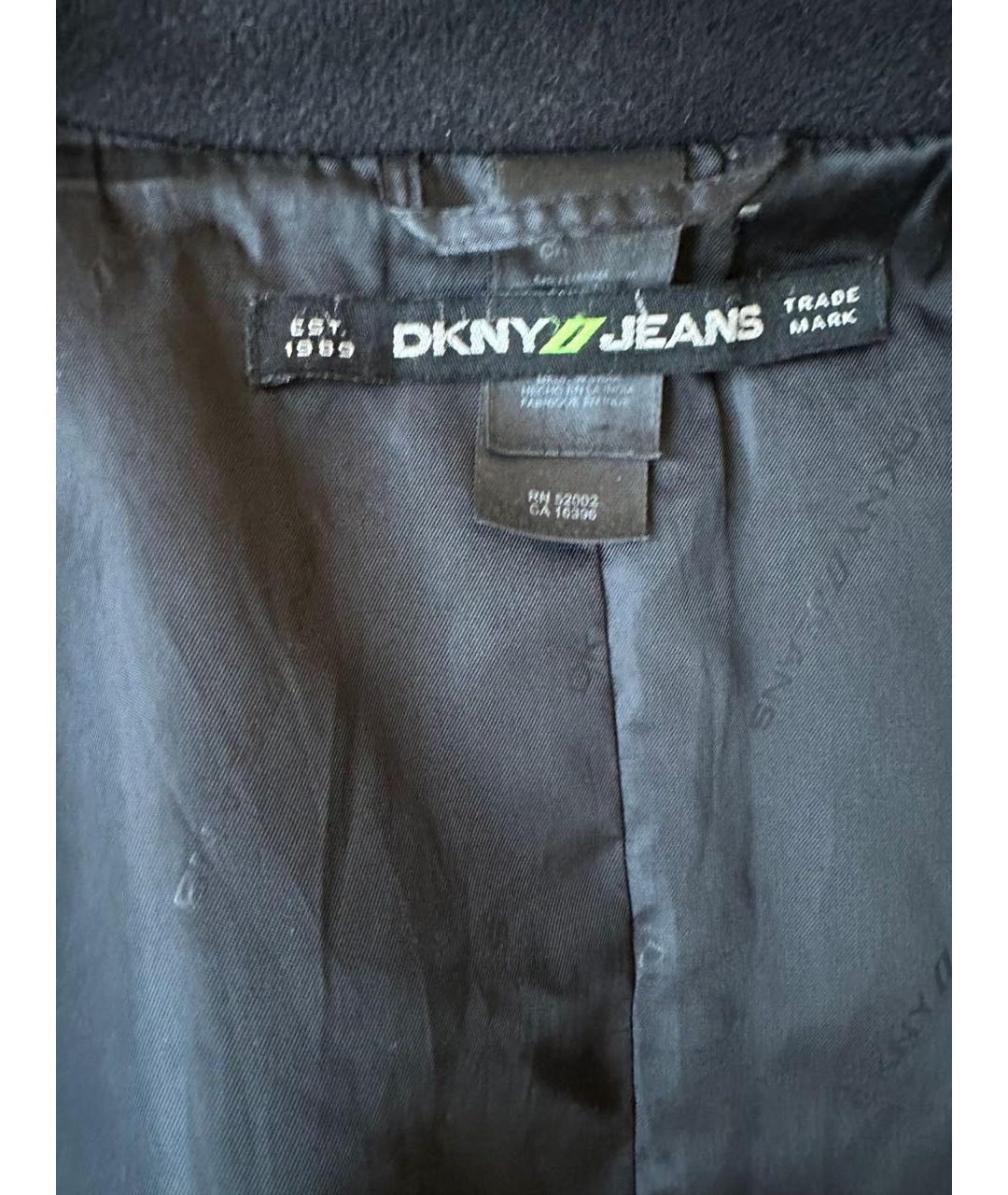 DKNY Черное шерстяное пальто, фото 4