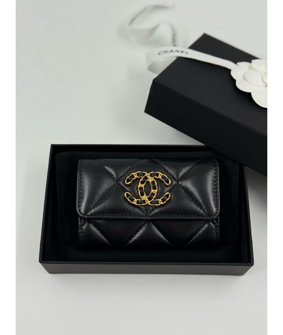 CHANEL Черный кожаный кардхолдер, фото 6