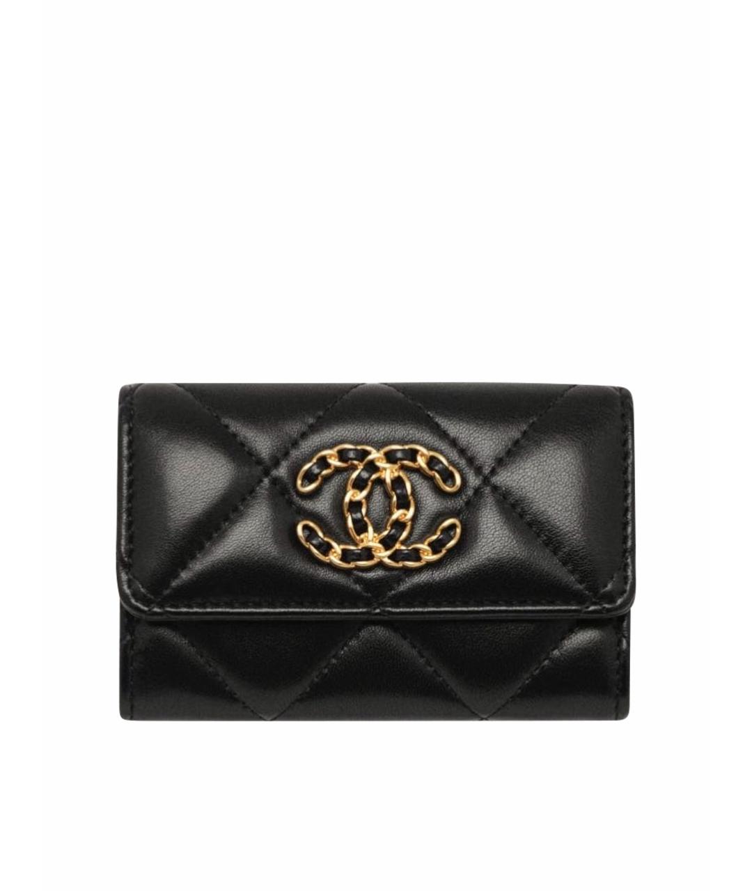 CHANEL Черный кожаный кардхолдер, фото 1