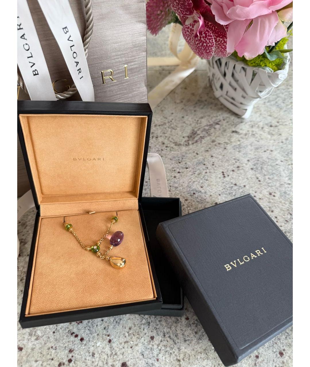 BVLGARI Золотое колье из желтого золота, фото 4