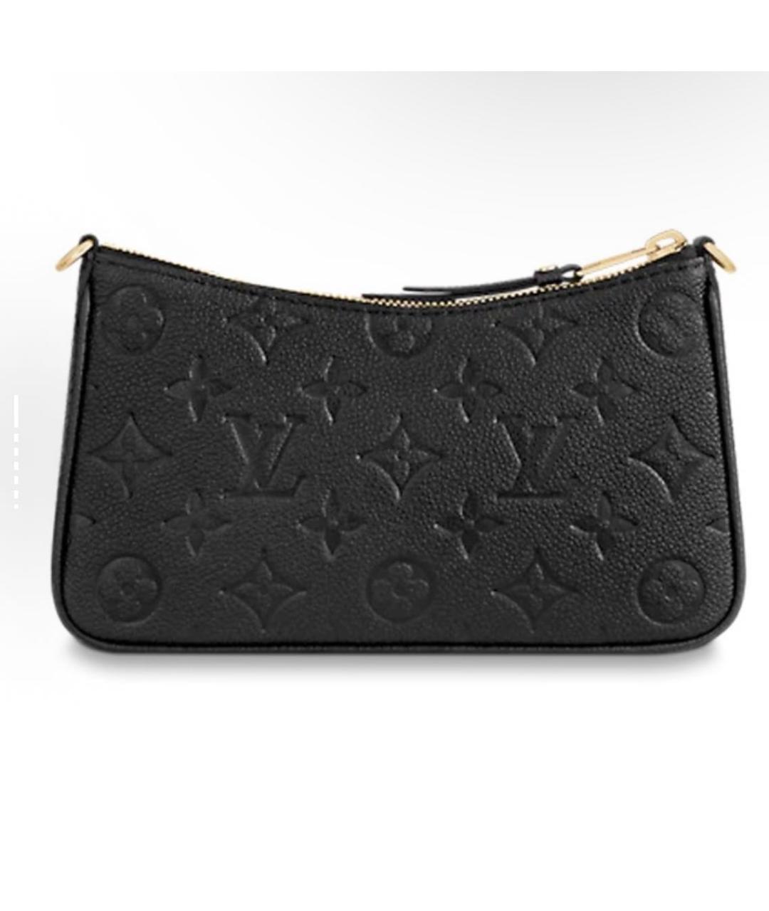 LOUIS VUITTON Черная кожаная сумка с короткими ручками, фото 3