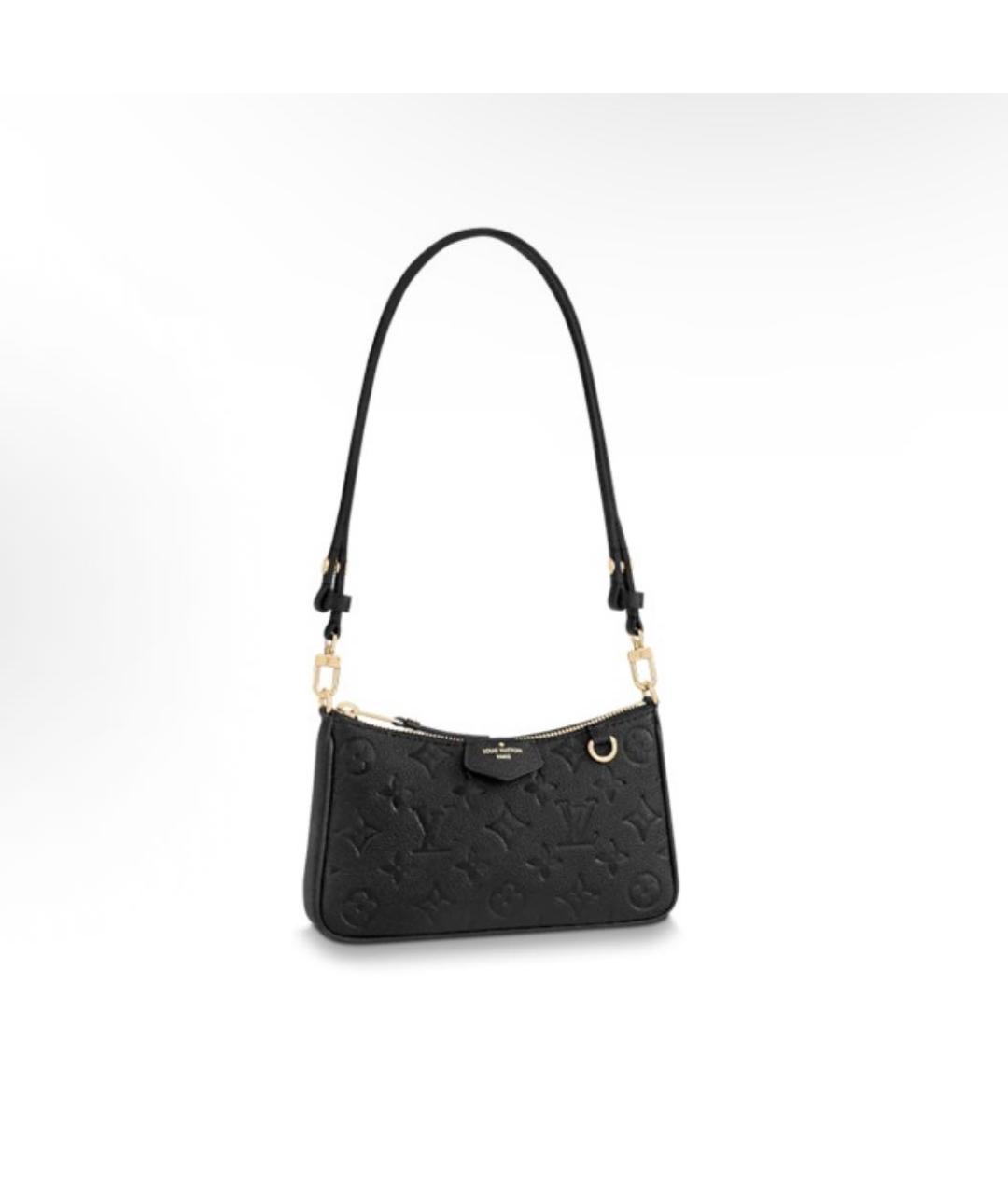 LOUIS VUITTON Черная кожаная сумка с короткими ручками, фото 2