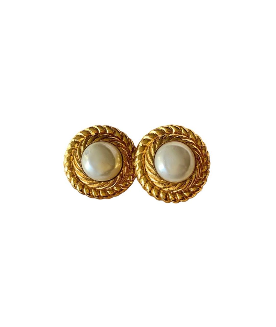 CHANEL Золотые клипсы, фото 1