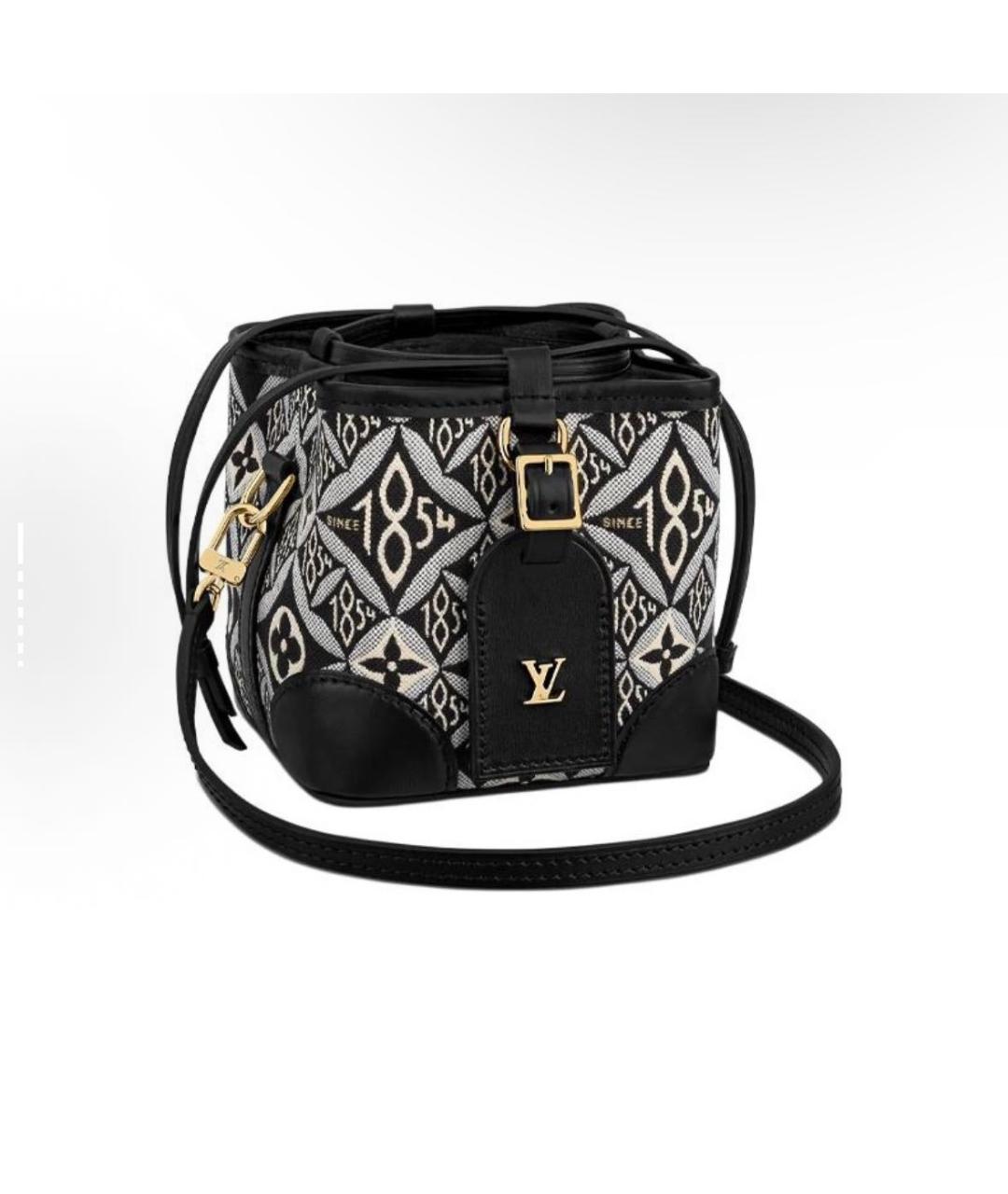 LOUIS VUITTON Черная кожаная сумка через плечо, фото 6