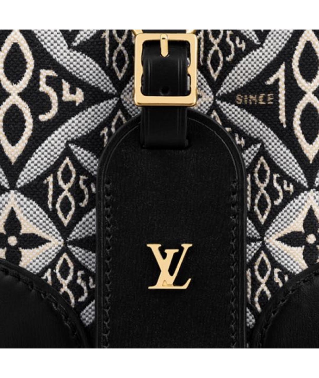 LOUIS VUITTON Черная кожаная сумка через плечо, фото 5