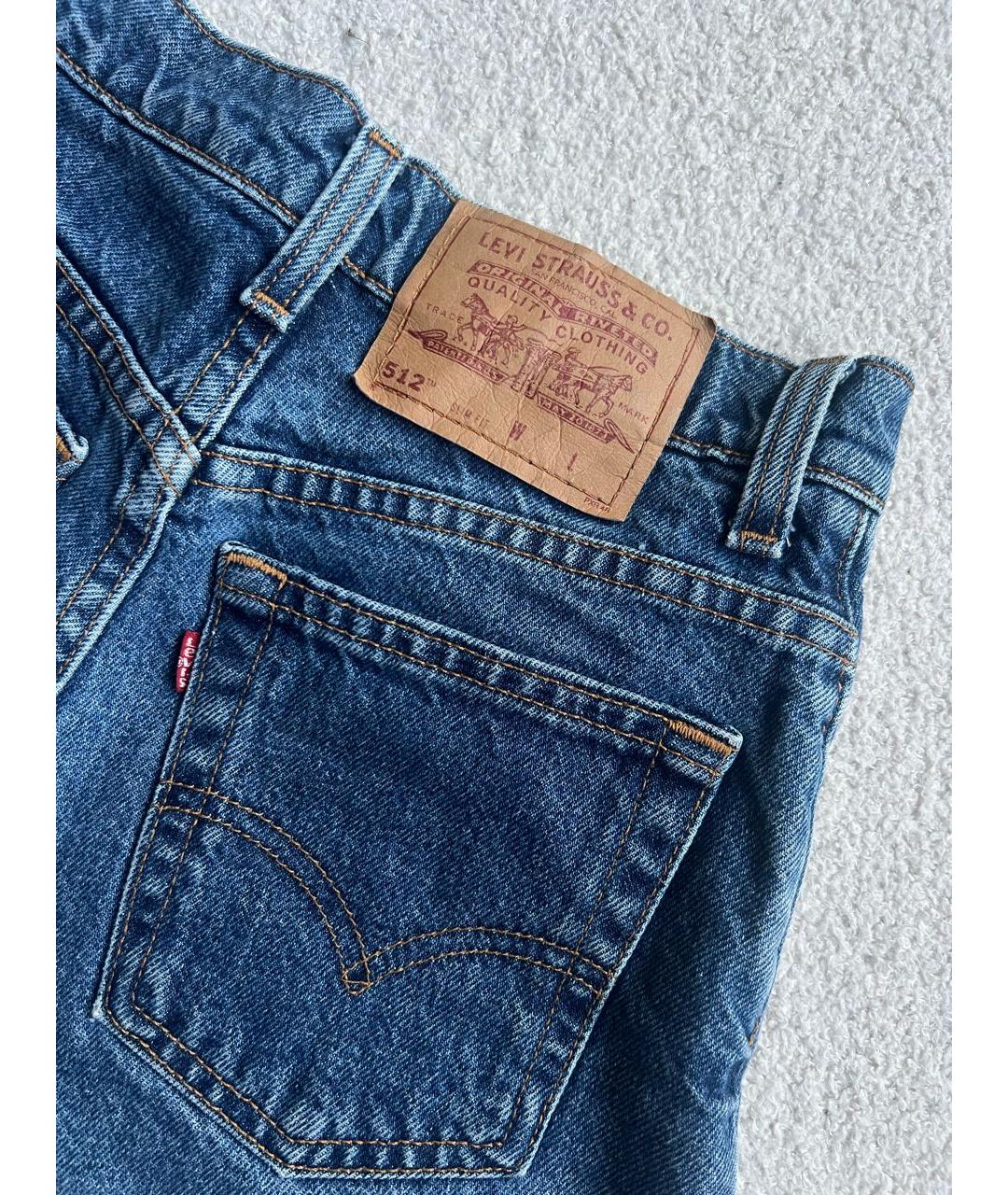 LEVI'S Синие деним шорты, фото 4