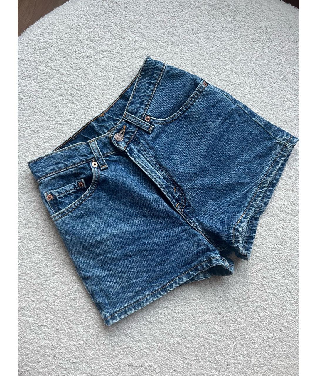 LEVI'S Синие деним шорты, фото 9