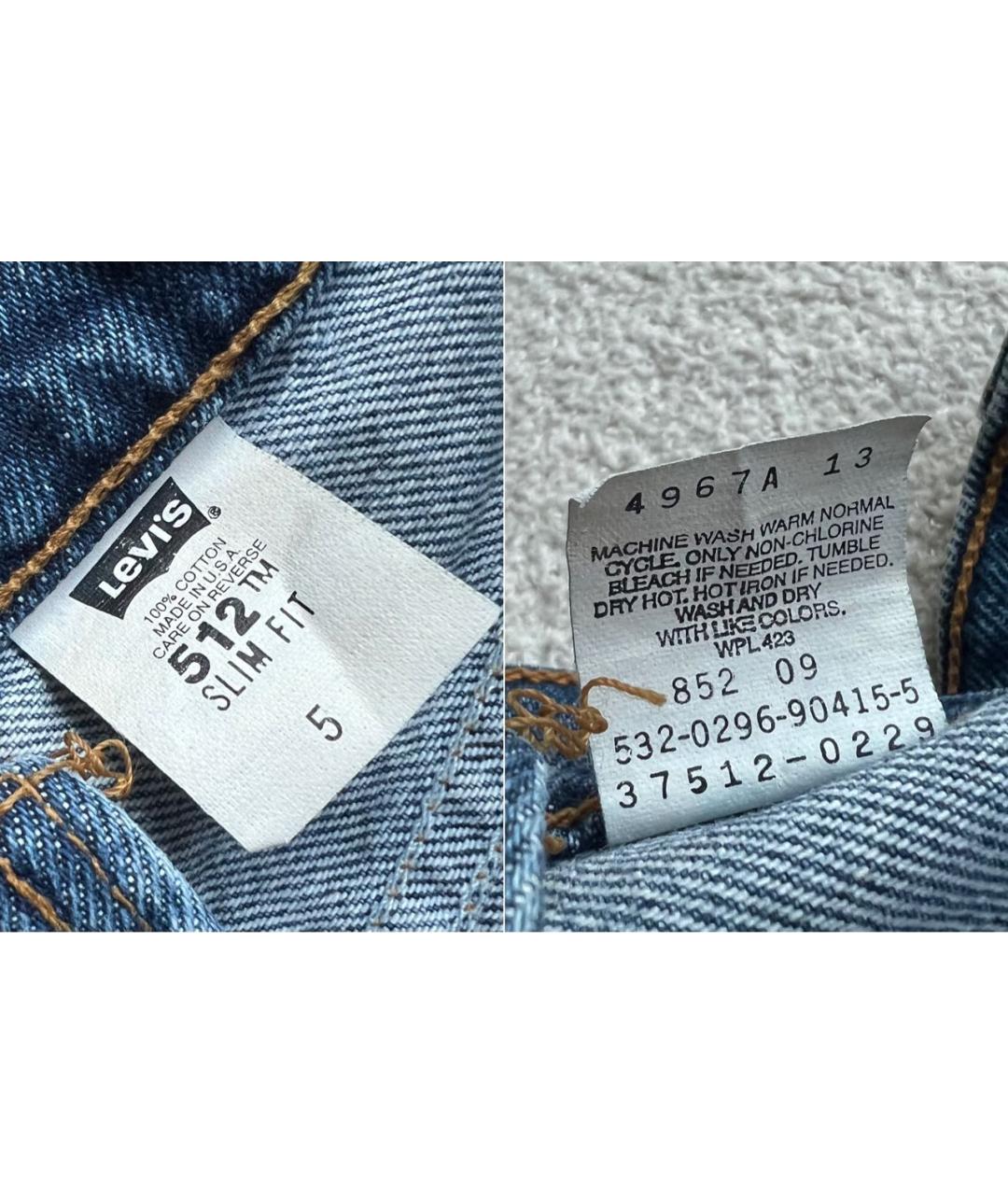 LEVI'S Синие деним шорты, фото 6